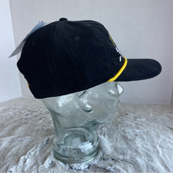 NASCAR Racing Corduroy  Cap - Black and Yellow New Hat - Picture 5 of 8